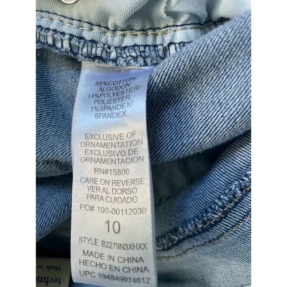 Democracy Women's Skyrise Ab-Solution Skinny Jeans Blue Light Wash Size 10 Denim - Picture 4 of 4